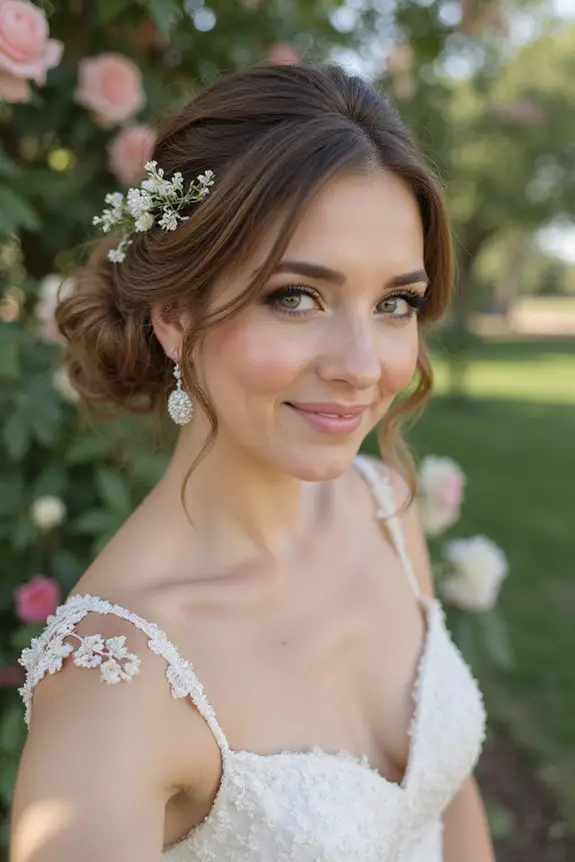 romantic braided bun elegance