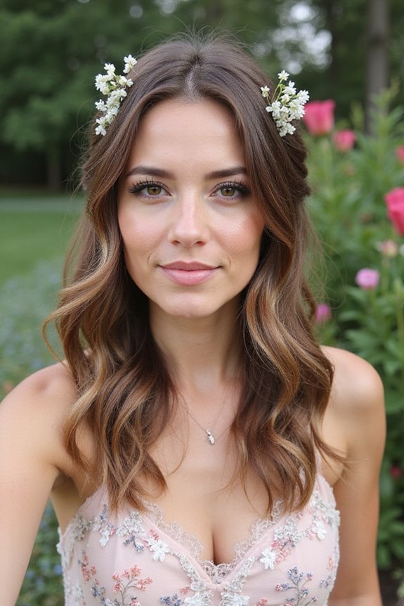 romantic layered hair tendrils