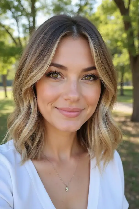 romantic lob with layers