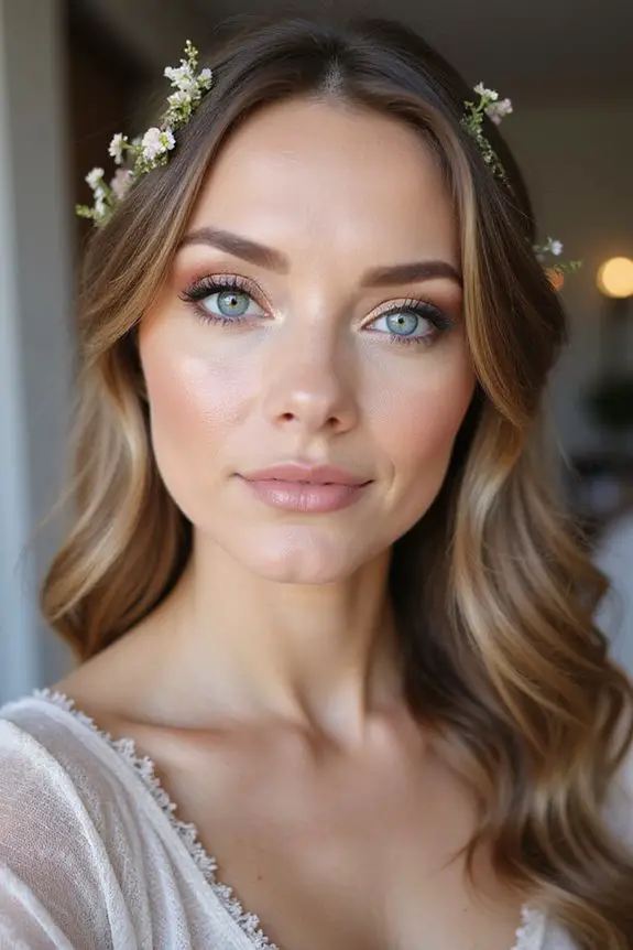 romantic rose gold makeup