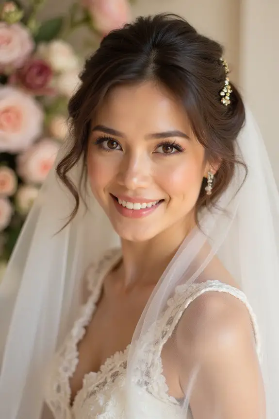 romantic side bun hairstyle