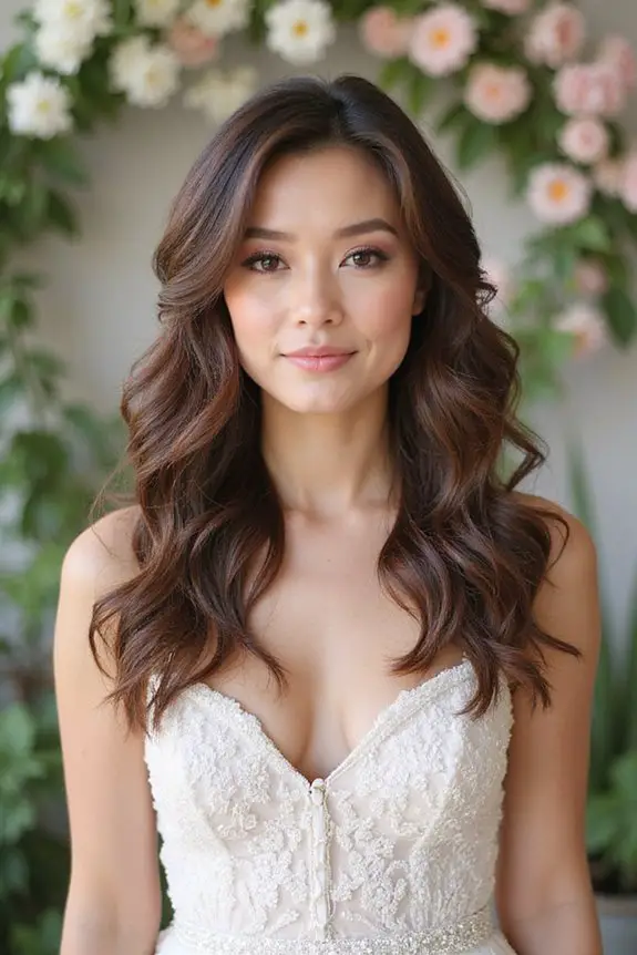 romantic side swept curls hairstyle