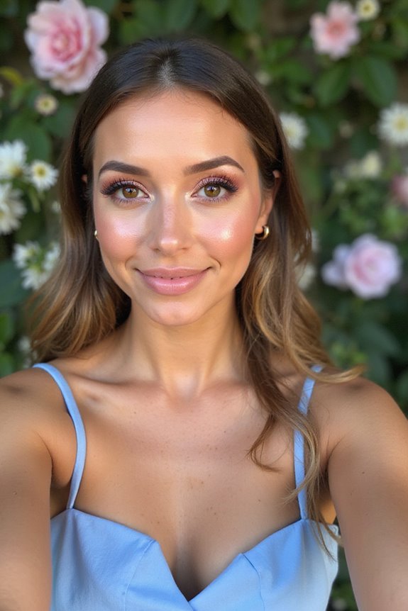 rose gold makeup elegance