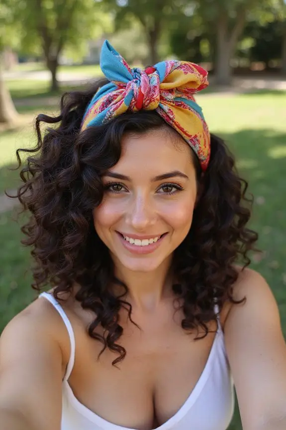 scarf styling for curls