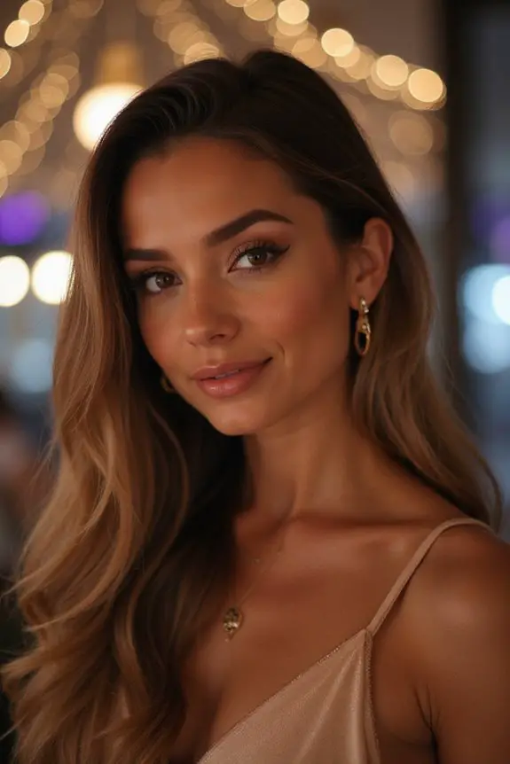 sleek polished straight hairstyle