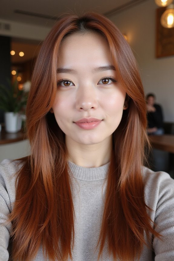 sleek side part styling