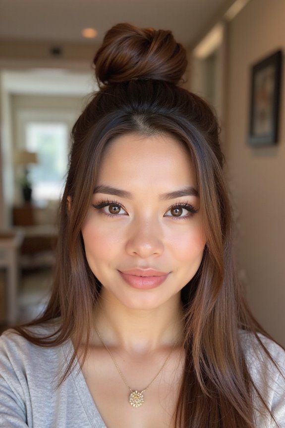 sleek top knot elegance