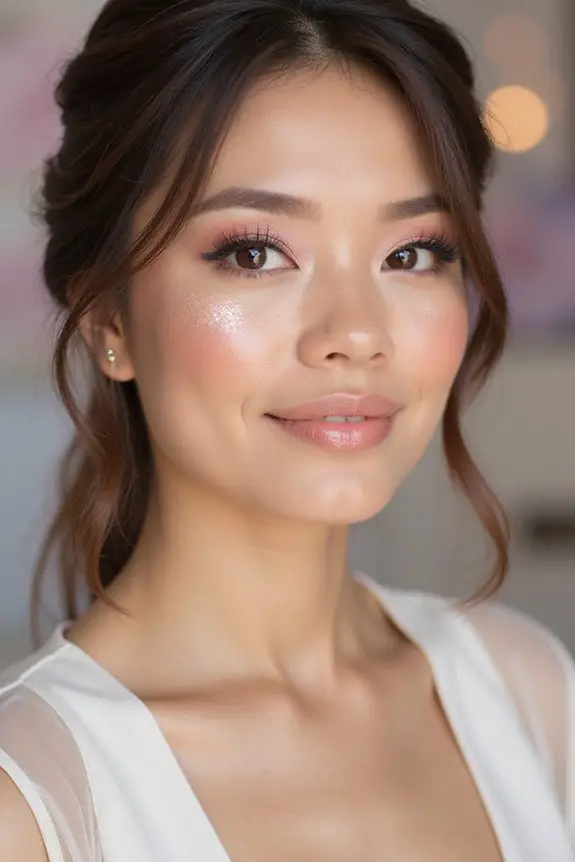 soft pink makeup elegance