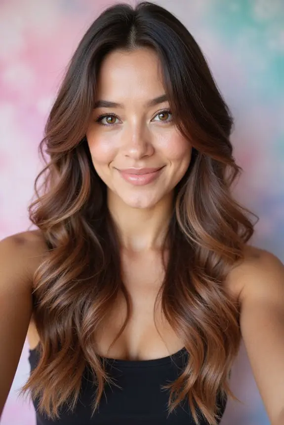 soft rose gold highlights