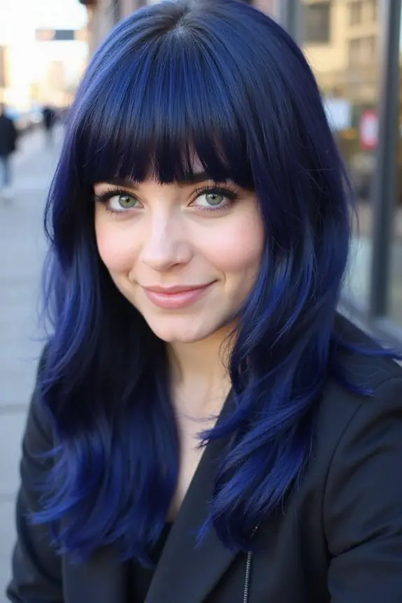 sophisticated deep navy hairstyle