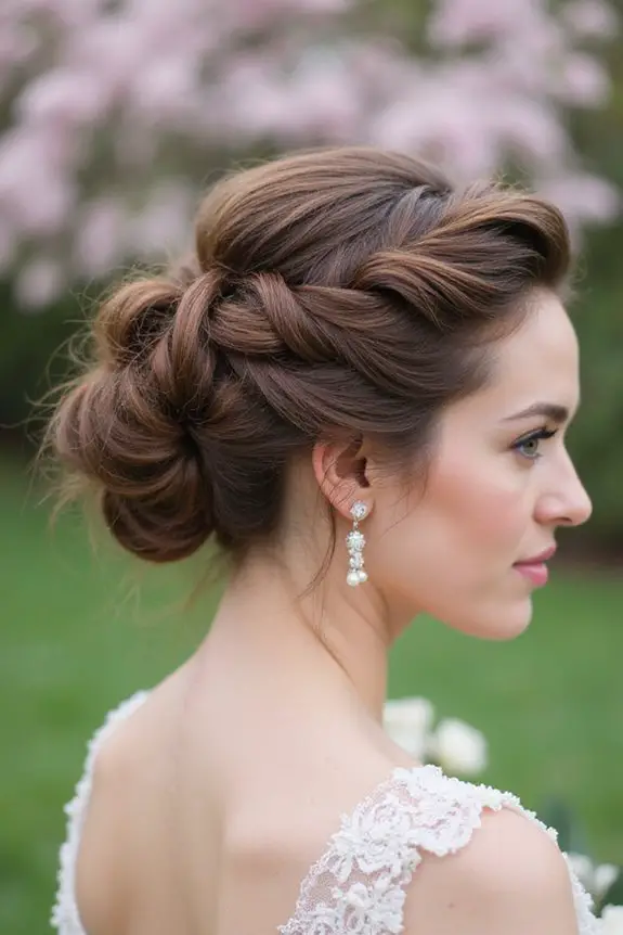 sophisticated low twisted bun