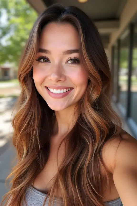 strawberry blonde hair accents