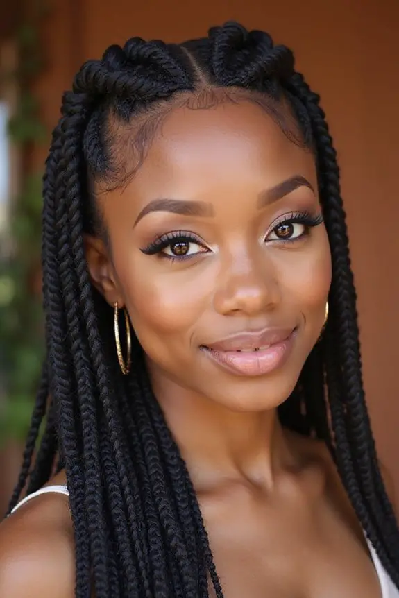stylish curved cornrow elegance