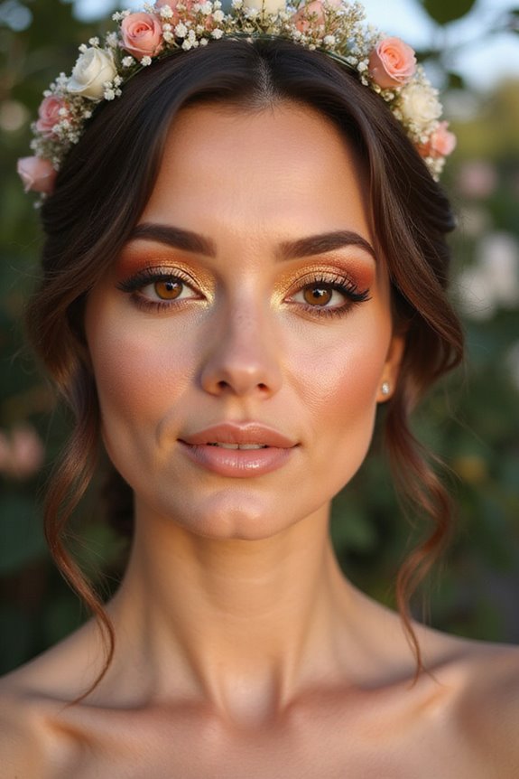 sunset inspired wedding makeup