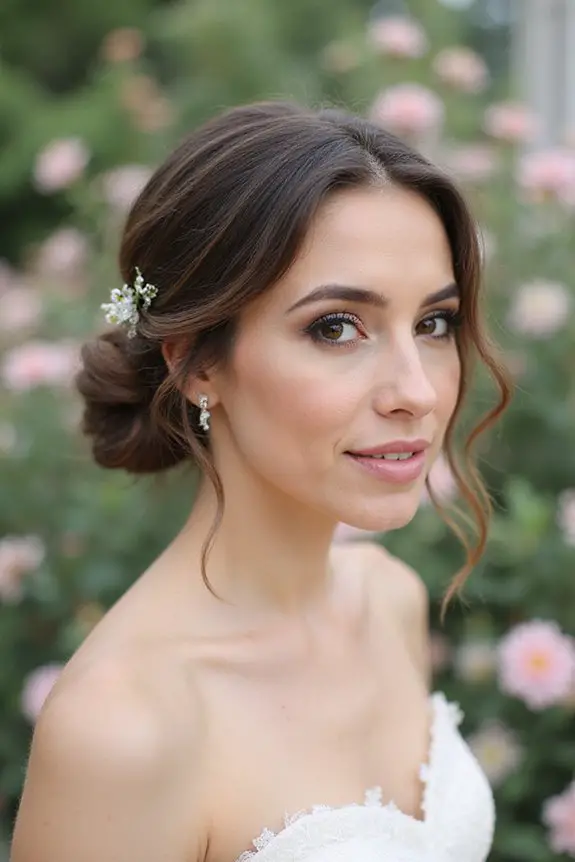 textured low bun elegance