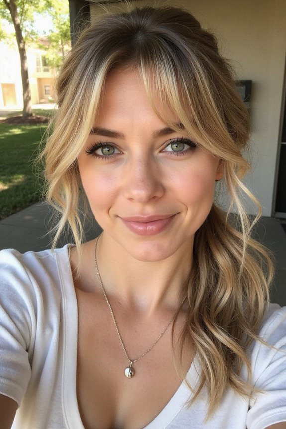 textured low ponytail elegance