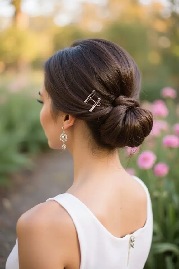 timeless elegant low bun