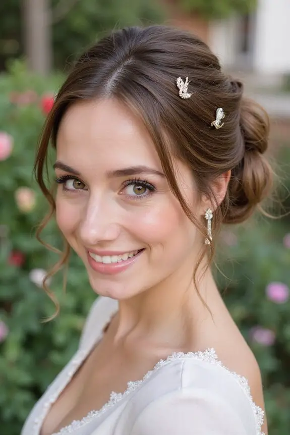 timeless elegant wedding chignon