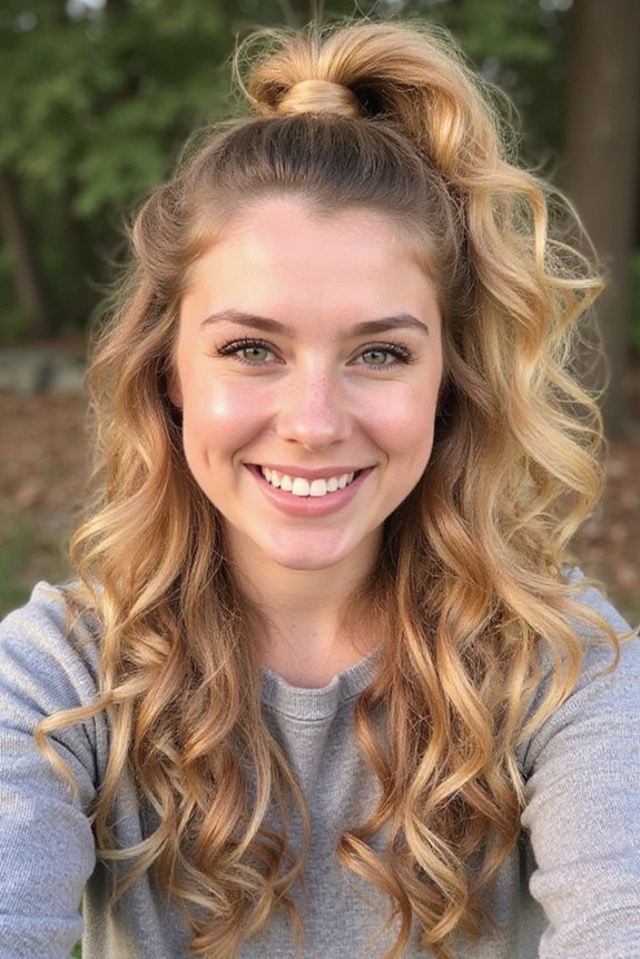 twisted curly ponytail style