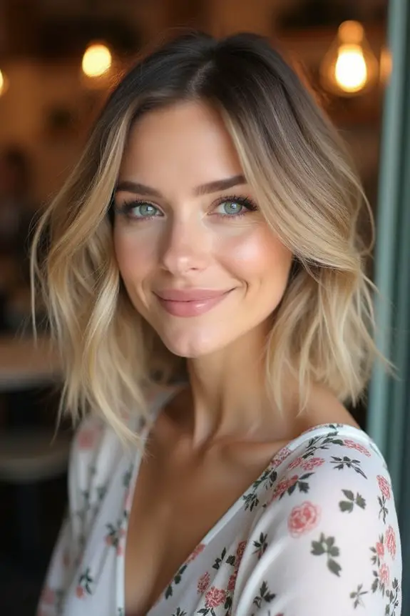 versatile elegant side parted lob