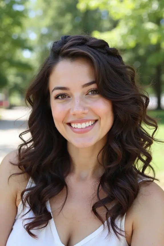 voluminous bubble braid curls