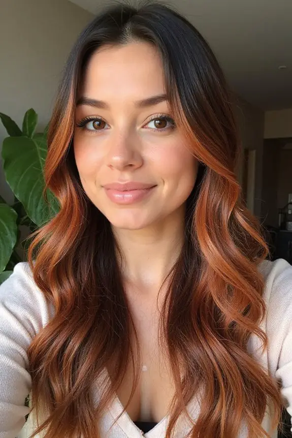 warm copper and bronze highlights