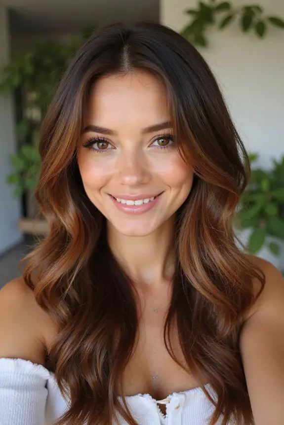 warm rich caramel highlights