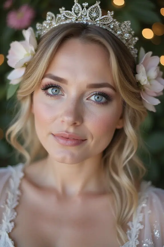 whimsical fairy tale bridal look