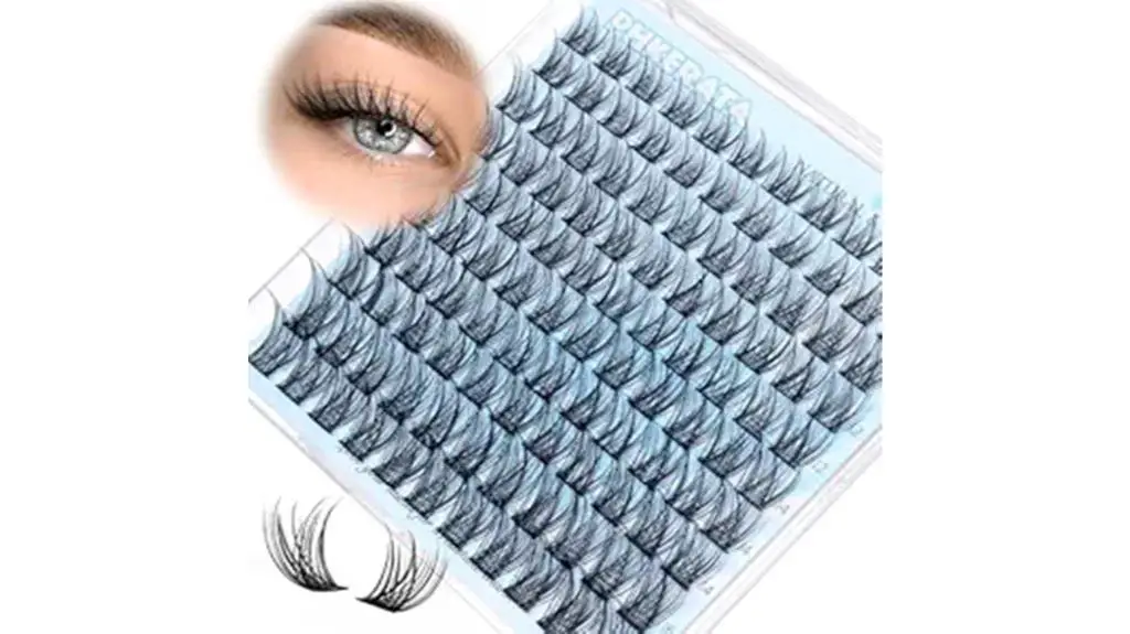wispy eyelash extension clusters